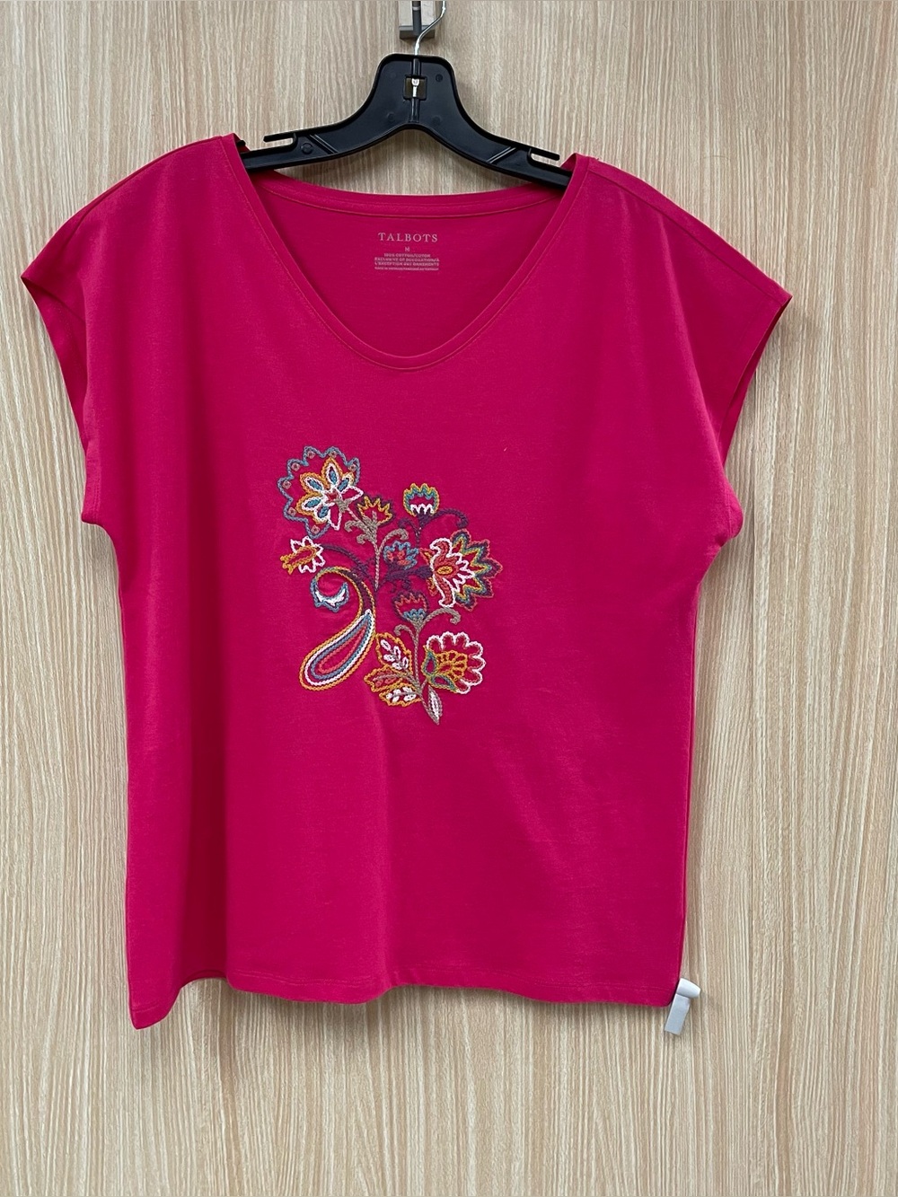 Talbots Pink Embroidered Top Size Medium